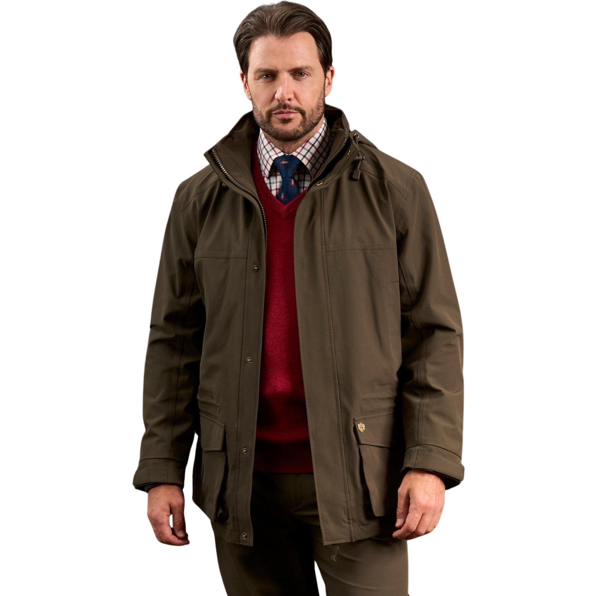 2025 Alan Paine Mens Dunswell Field Coat DUNGCOT - Olive - Mens